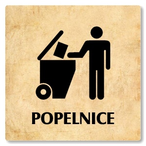 Popelnice, 100x100mm, pergamen, Nevada